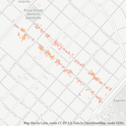 04078-000 Mapa de calor de densidad empresarial