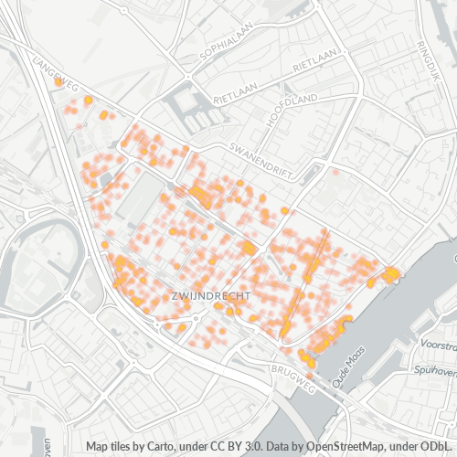 Heatmap voor postcode 3331