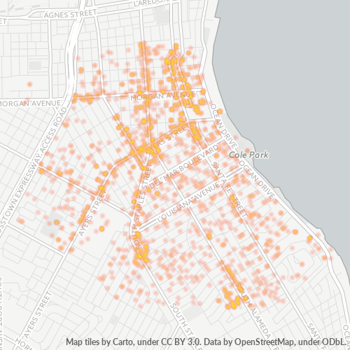 78404 Business Density Heatmap