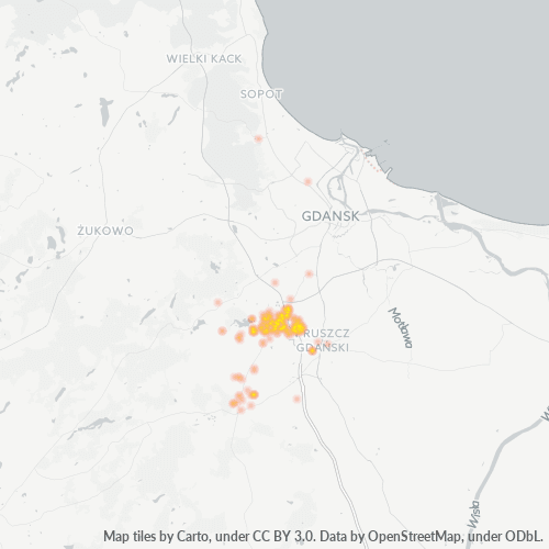 83-010 Mapa intensywności działalności gospodarczej