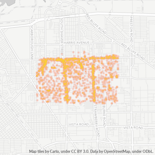 77502 Business Density Heatmap