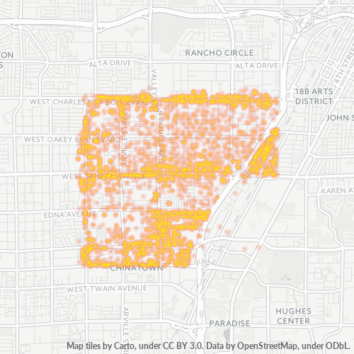 89102 Business Density Heatmap
