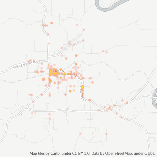 72634 Business Density Heatmap