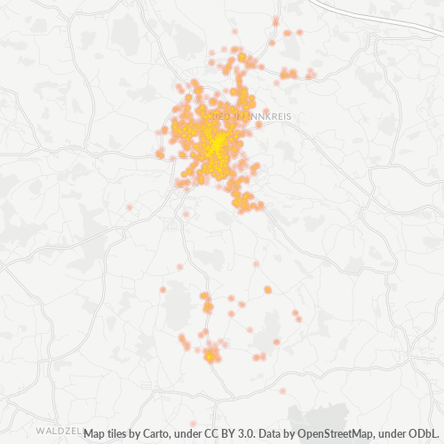Heatmap für postleitzahl 4910