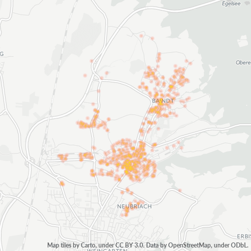 Heatmap für plz 88255