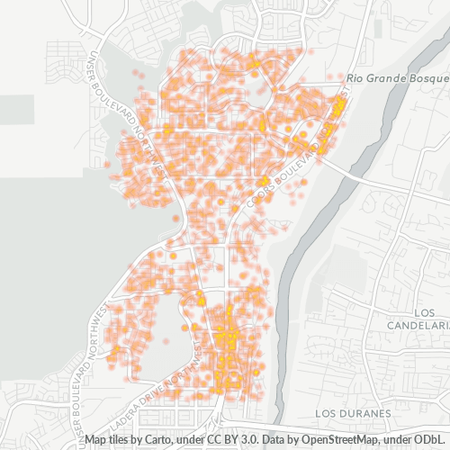 87120 Business Density Heatmap