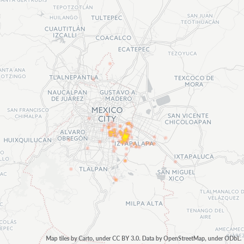 09300 Mapa de calor de densidad empresarial