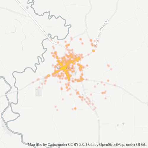77868 Business Density Heatmap