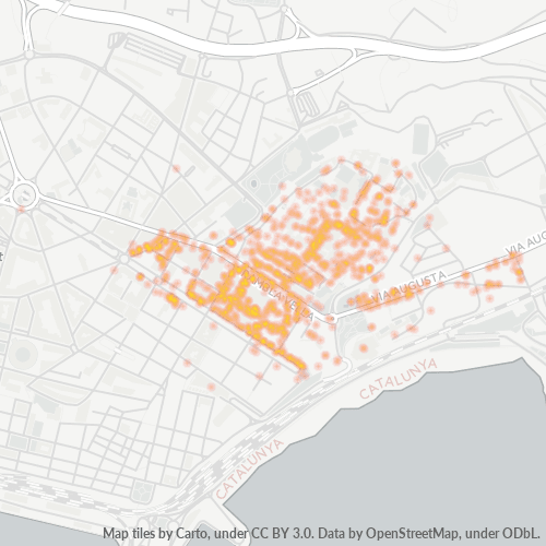43003 Mapa de calor de densidad empresarial