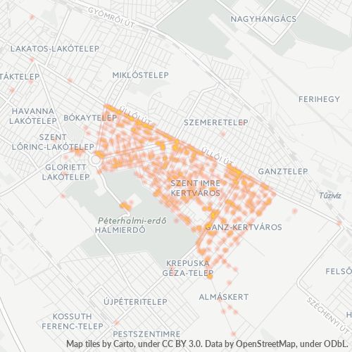 1182 Vállalati sűrűségi térkép