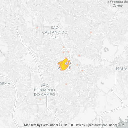 09041-000 Mapa de calor de densidad empresarial