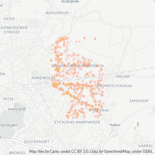 27751 Standortdichte-Heatmap