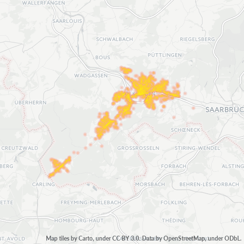 66333 Standortdichte-Heatmap