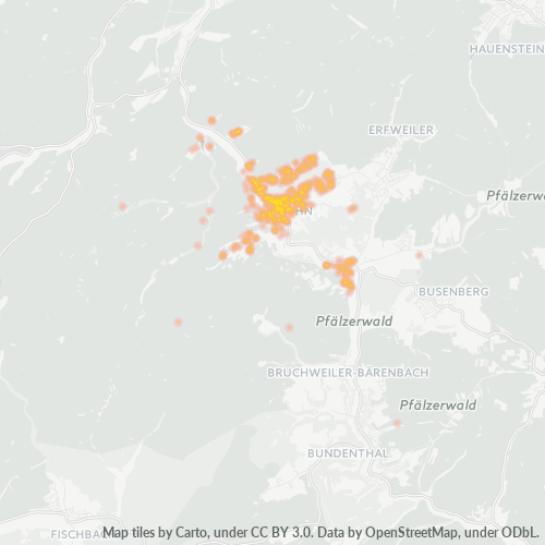 Heatmap für plz 66994