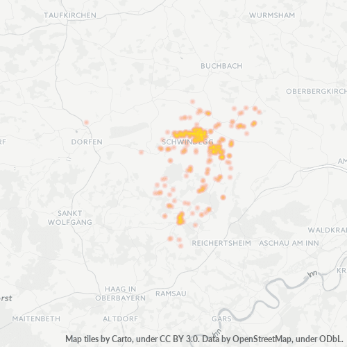 Heatmap für plz 84419
