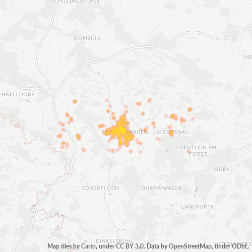 Heatmap für plz 91555