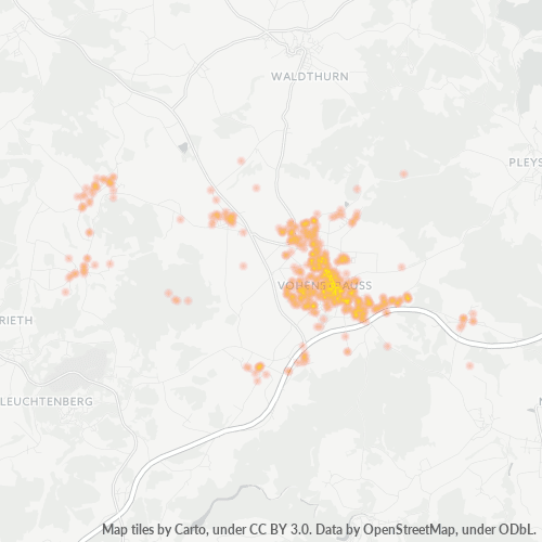 Heatmap für plz 92648