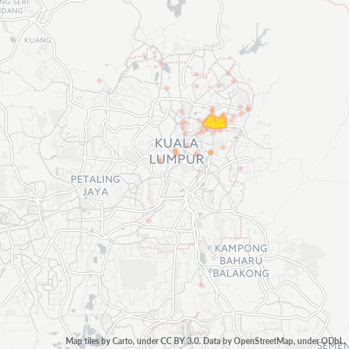 54000 Heatmap Ketumpatan Perniagaan