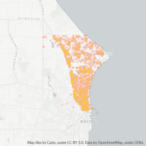 53402 Business Density Heatmap