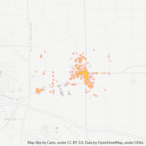62254 Business Density Heatmap