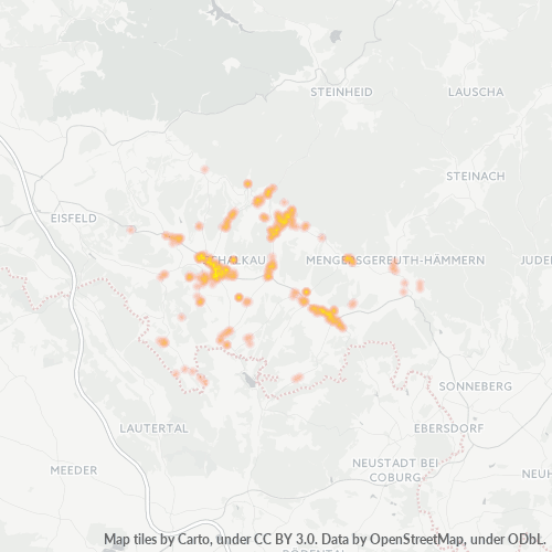 Heatmap für plz 96528