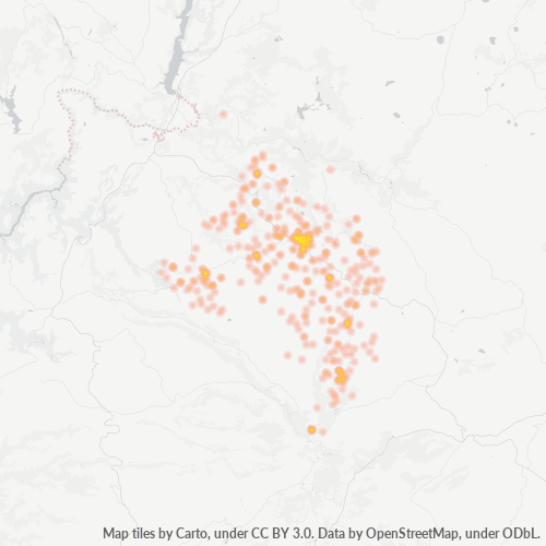 15400 Mapa de densitat de negocis 15400 Mapa de densitat de negocis