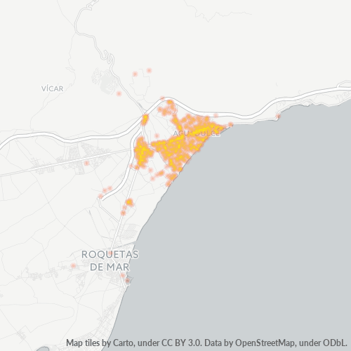 Mapa de calor para código postal 04720