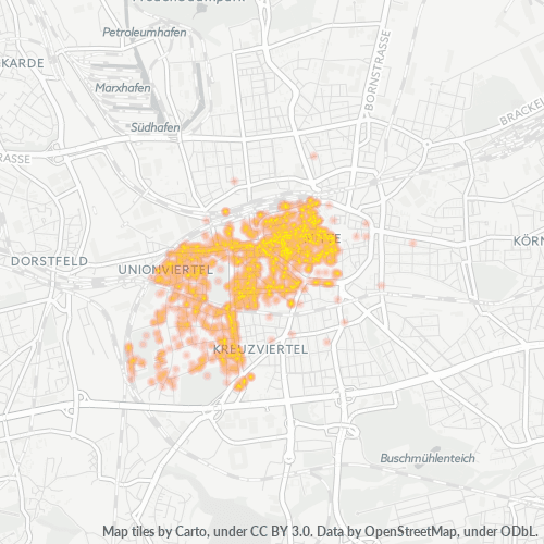 Heatmap für plz 44137