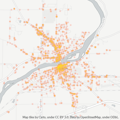 61021 Business Density Heatmap