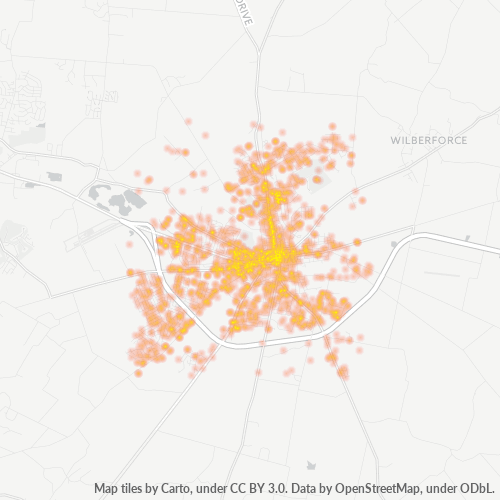 45385 Business Density Heatmap