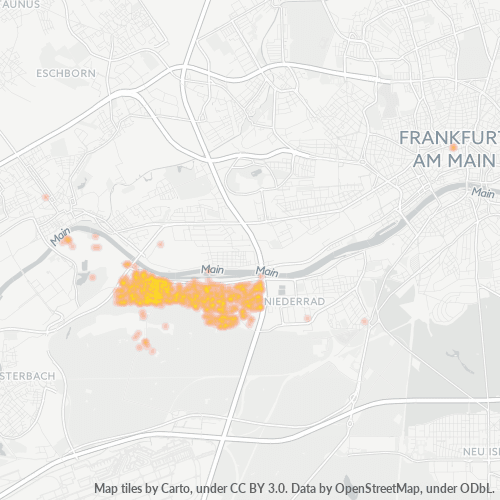 Heatmap für plz 60529