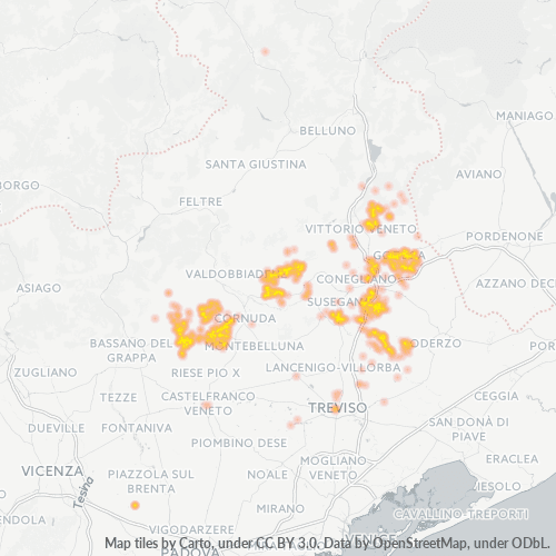 31010 Mappa di concentrazione per la densità di aziende