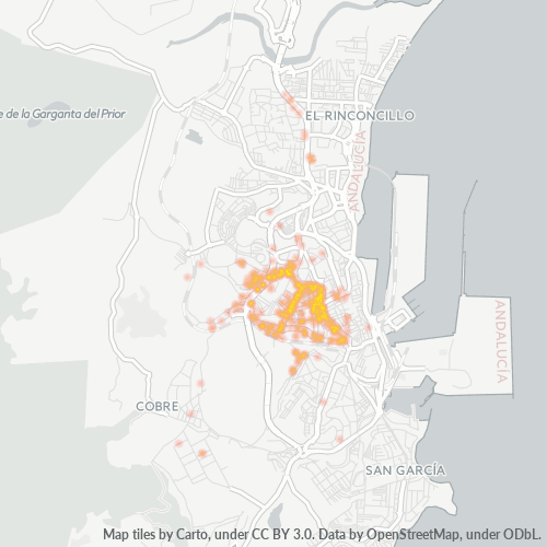 Mapa de calor para código postal 11203