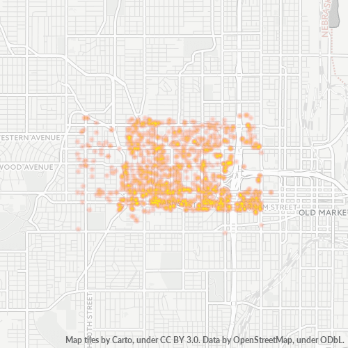 68131 Business Density Heatmap