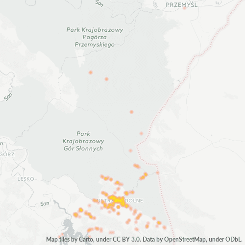 38-700 Mapa intensywności działalności gospodarczej