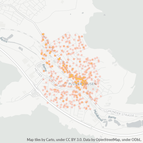 Heatmap für plz 73655