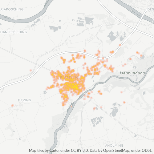 Heatmap für plz 94447