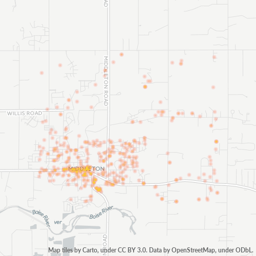 83644 Business Density Heatmap