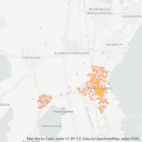 Heatmap für plz 64673