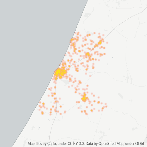9480 Heatmap over forretningstæthed