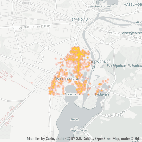 Heatmap für plz 13595