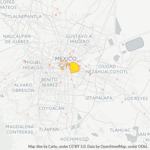 15900 Mapa de calor de densidad empresarial