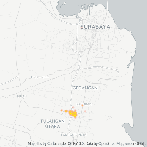 61225 Peta Panas Densitas Bisnis