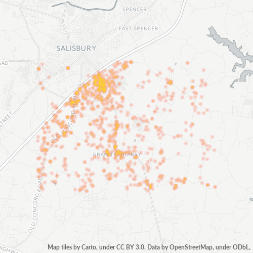 28146 Business Density Heatmap