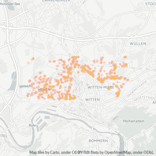 Heatmap für plz 58455