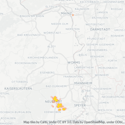 Heatmap für plz 67435