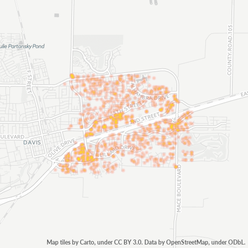 95618 Business Density Heatmap