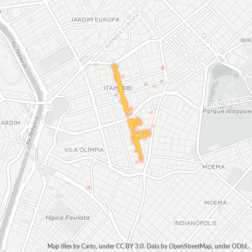 04535-000 Mapa de calor de densidad empresarial