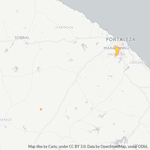 61800-000 Mapa de calor de densidad empresarial