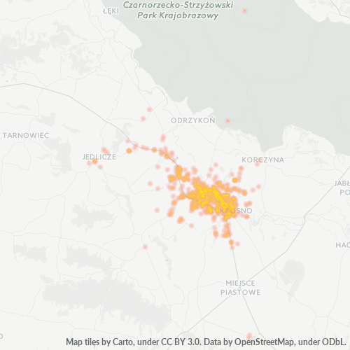 38-400 Mapa intensywności działalności gospodarczej
